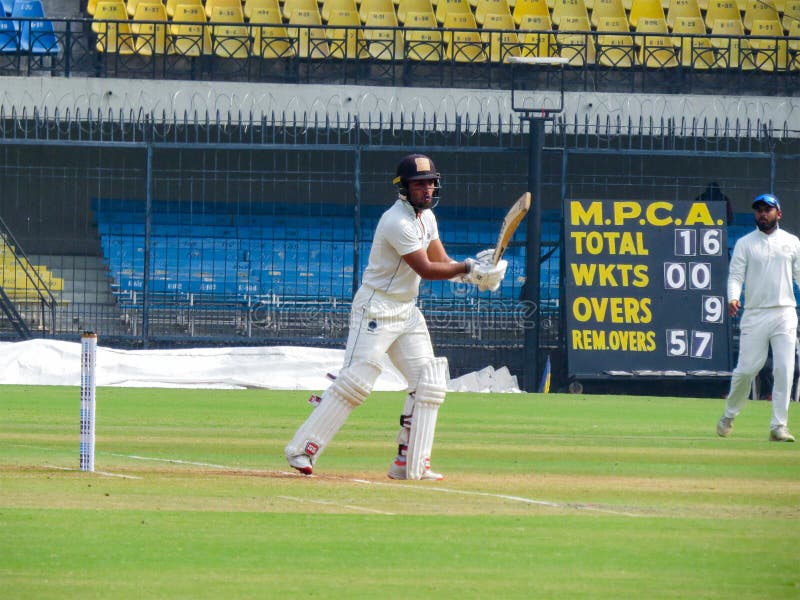 Cricket Batsman, Playing Shot. Editorial Stock Image Image of