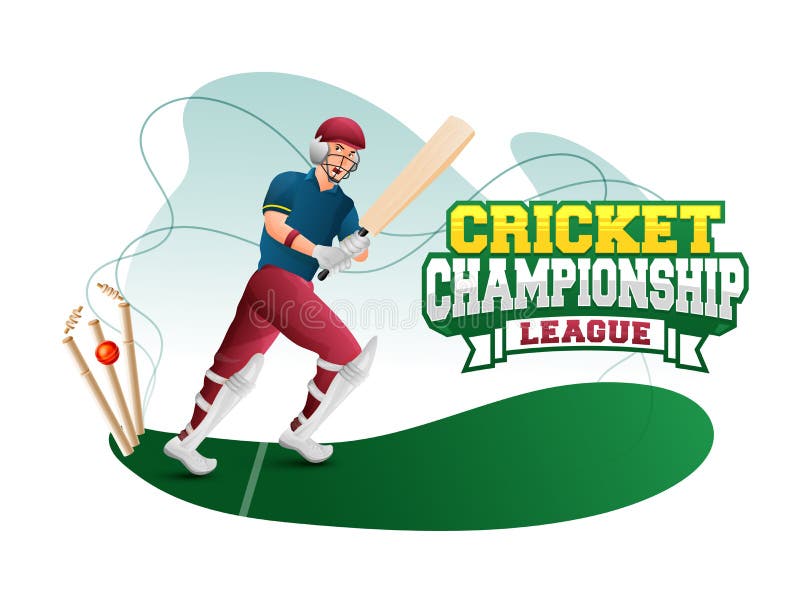 Cricket Championship League Poster or Banner Design with Illustration ...