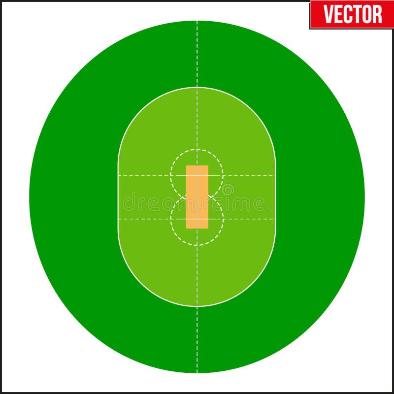 Cricket Field Vector Illustration Stock Vector Illustration of
