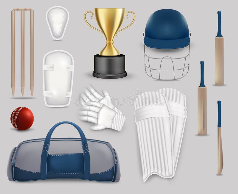 Trophy Cricket Bat Ball Stump Stock Illustrations – 1,018 Trophy