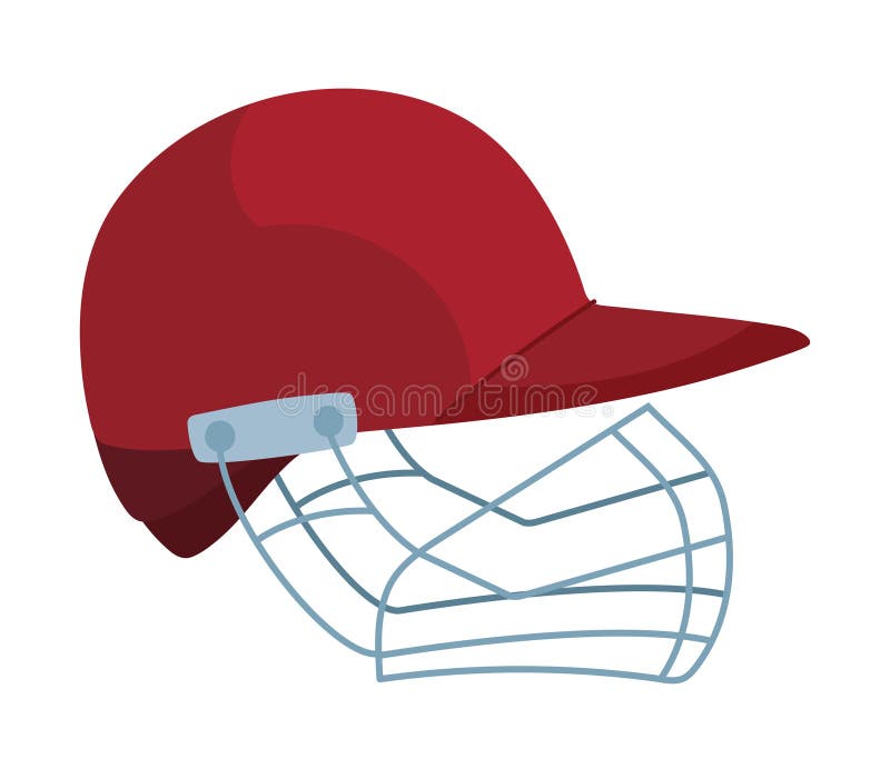 Cricket helmet equipment stock illustration. Illustration of league