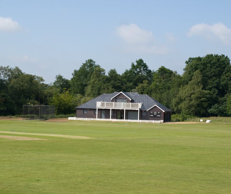 Pavilion cricket stock photo