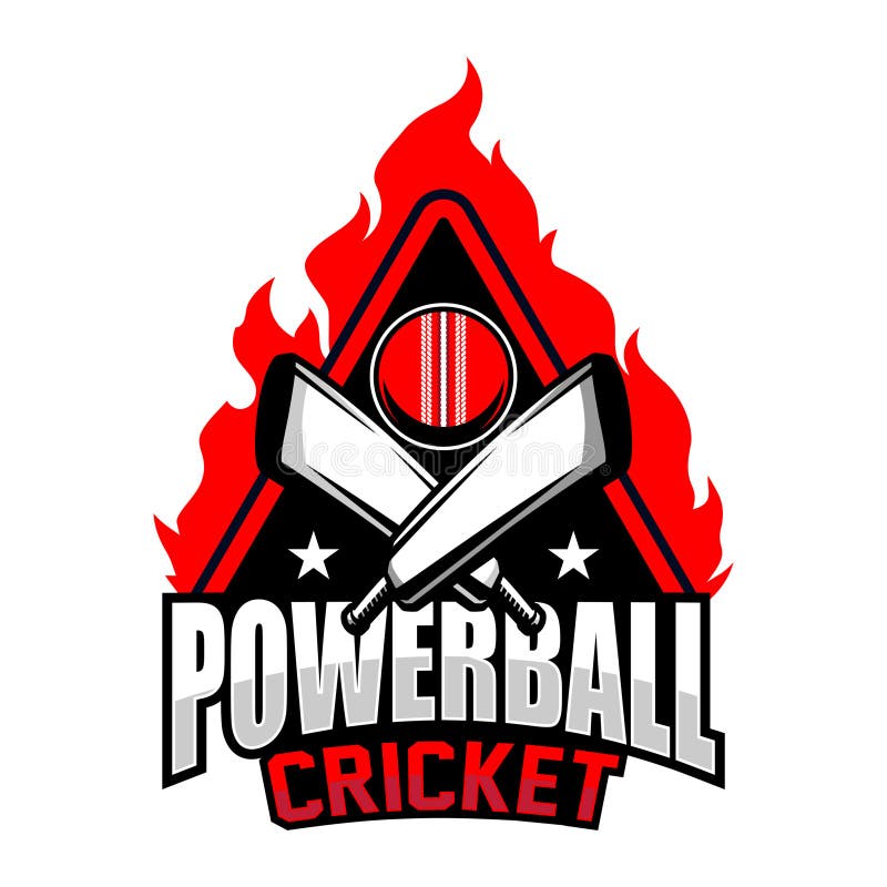 Cricket Sports Logo Design Vector royalty free illustration