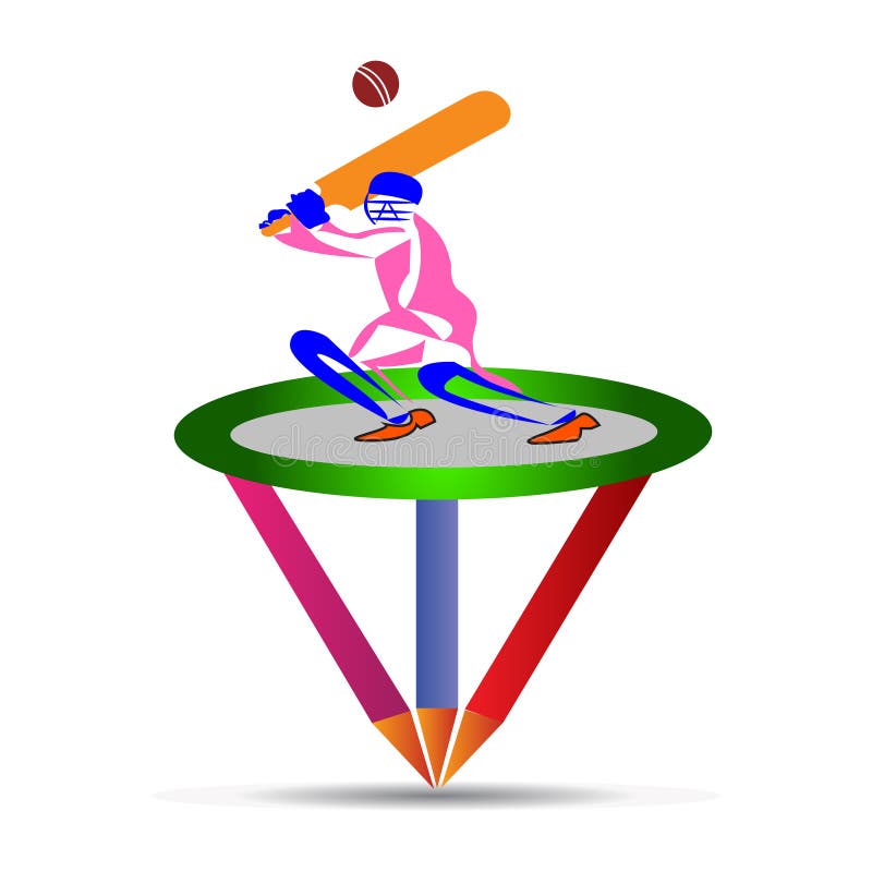The light background and the contrasting text add more charm to its overall design layout.the use of bright colors like red, orange, yellow and blue is mainly concentrated to the right while the header is in dark red. Cricket Ball Drawing : Vector Cricket Bat & Ball With Stumps Stock Vector ...