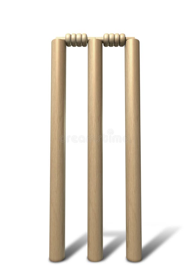 Cricket Wickets Front Isolated