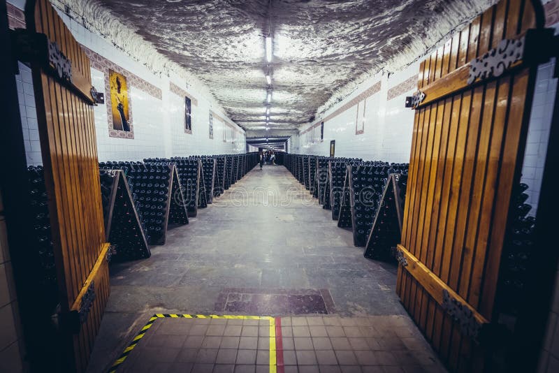 Cricova Winery in Moldova, Riddling Process Room Editorial Photography