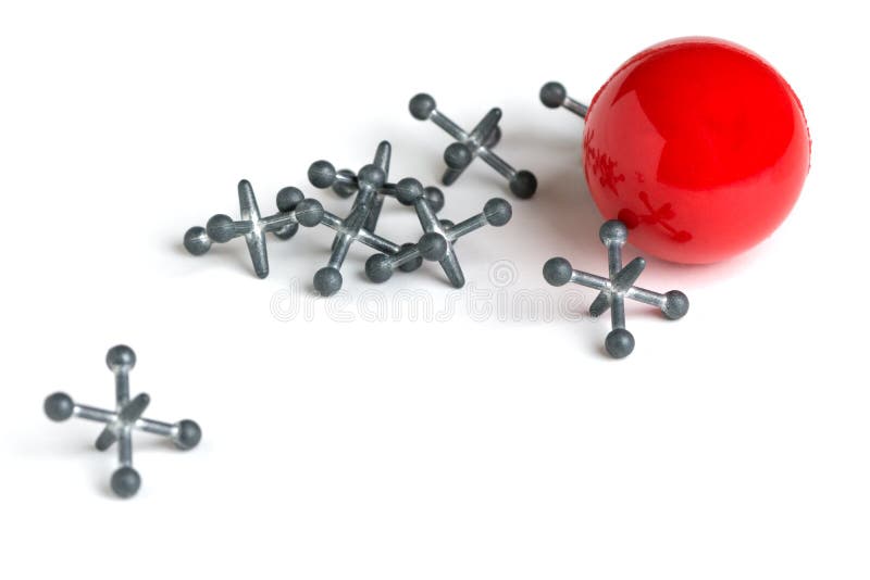 Crics avec la boule rouge sur le fond blanc photo stock Crics avec la boule rouge sur le fond blanc photo stock