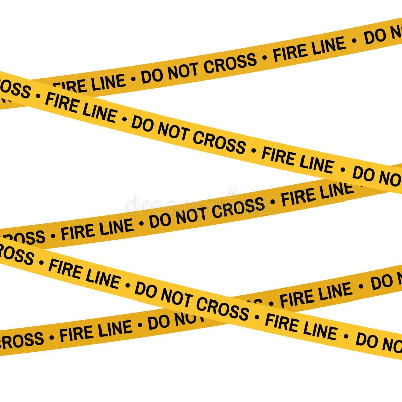 Crime Scene Yellow Tape, Police Line Do Not Cross Tape. Cartoon Flat