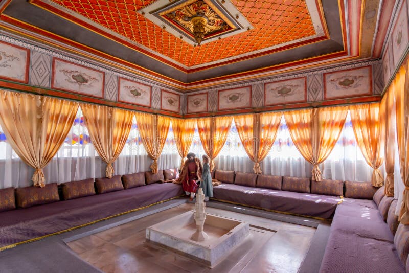 Crimea - August 2020: Interiors of Bakhchisaray palace