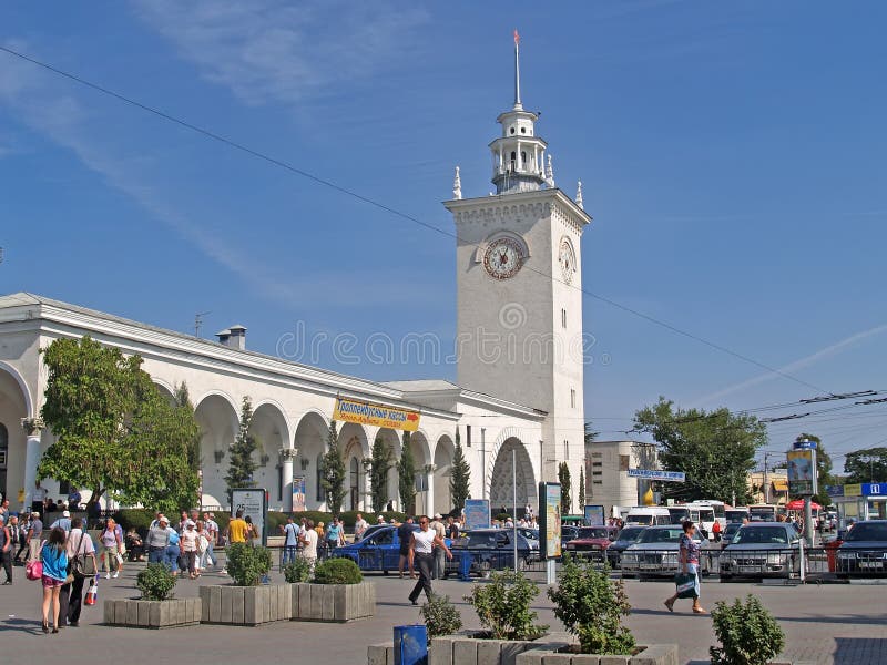 crimea El ferrocarril en Simferopol imagen de archivo crimea El ferrocarril en Simferopol imagen de archivo