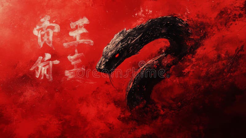 Crimson Inferno Dragon Rising From The Ashes royalty free illustration