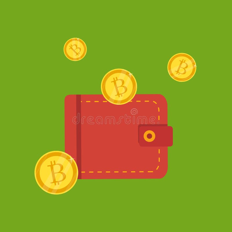 Cripto waluta wektor Złota bitcoin znaka ikony mieszkania sieć royalty ilustracja
