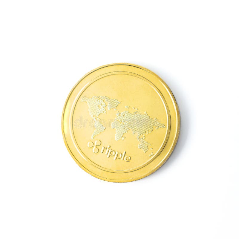 Criptodivisa ripple en fondo blanco xrp aislado foto de archivo libre de regalías