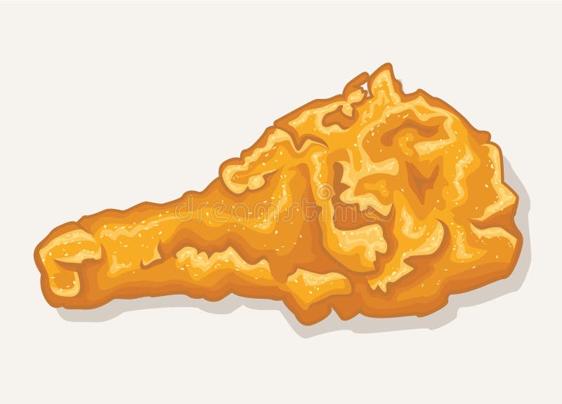 Crunchy Fried Chicken Icon stock vector. Illustration of chicken ...