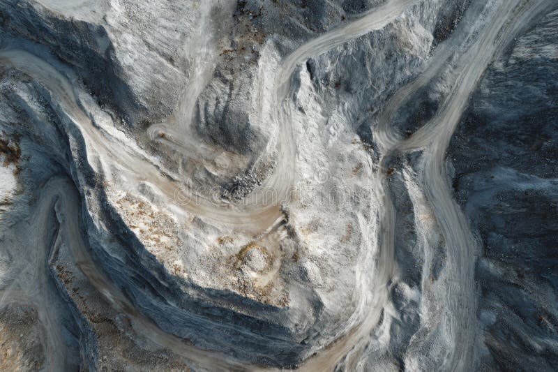 High Resolution Drone Image of a Limestone Mine royalty free illustration