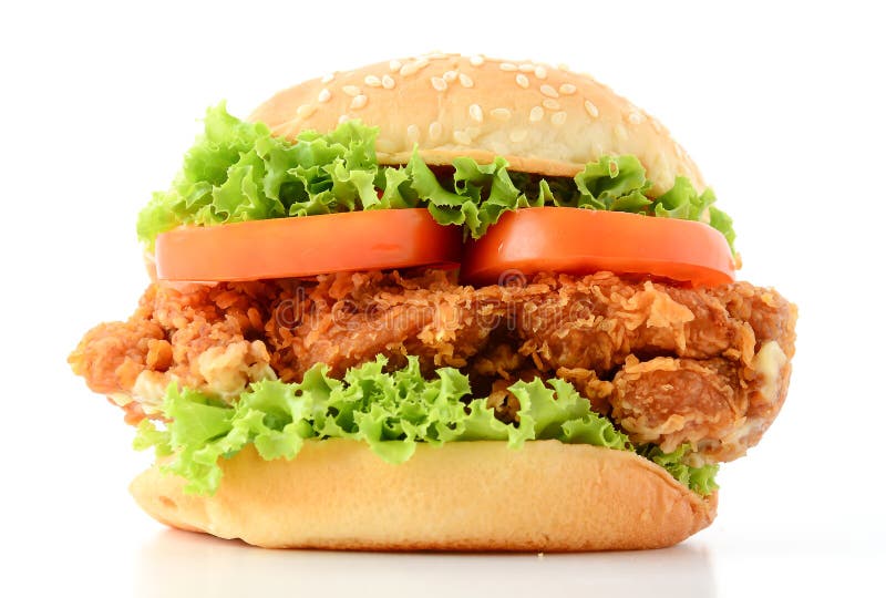 Crispy chicken burger stock photography