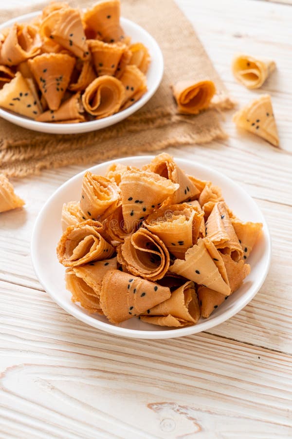 Crispy Coconut Roll Asian Snack Stock Photo Image of refreshment