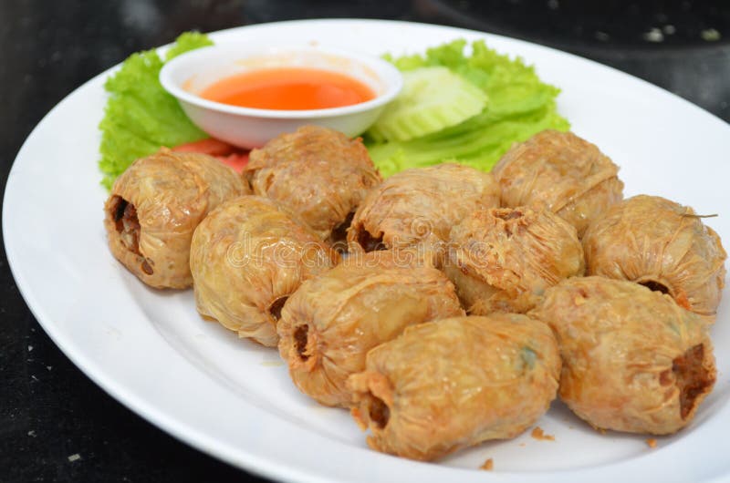 Crispy crab roll stock image. Image of spring, shrimp 52421635