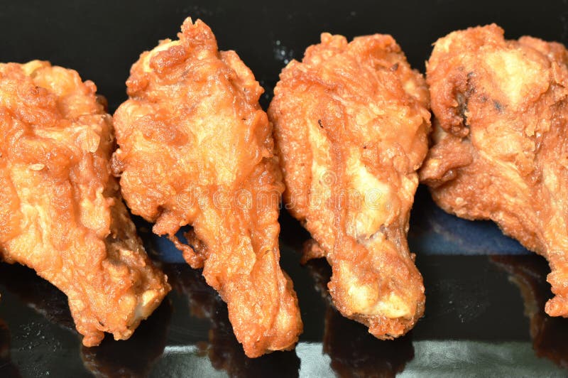 Crispy Fried Chicken Drum Wing on Plate Stock Image Image of digest