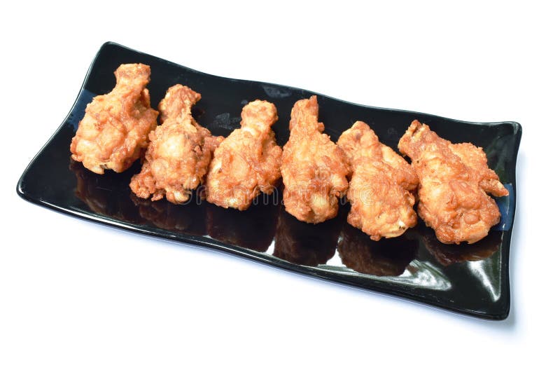 Crispy Fried Chicken Drum Wing Dressing Spicy Korean Sauce Arranging on