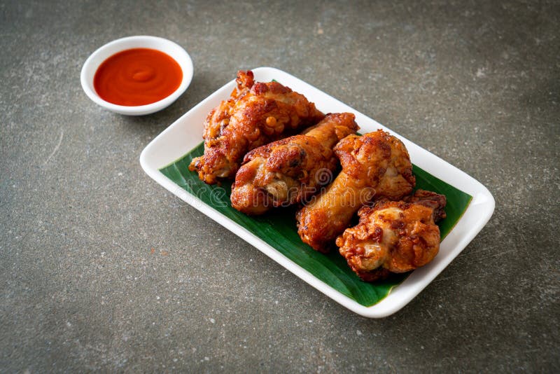 Crispy Fried Chicken with Fish Sauce Stock Image Image of asian, salt