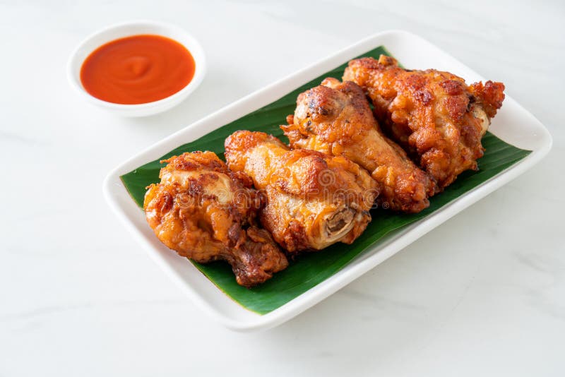 Crispy Fried Chicken with Fish Sauce Stock Image Image of menu