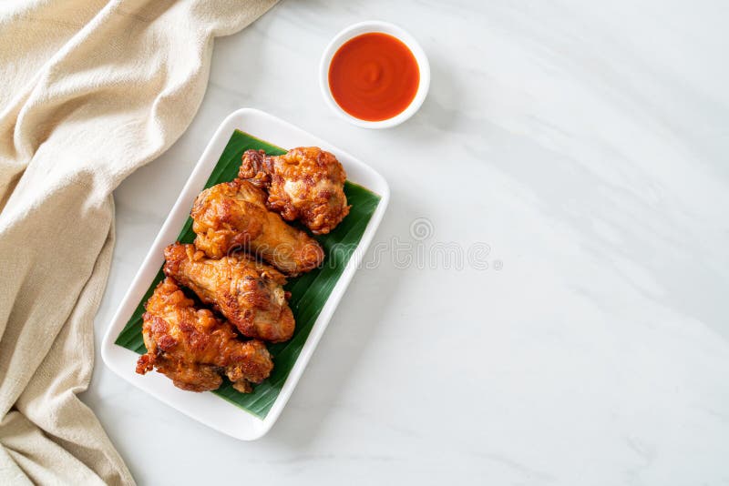 Crispy Fried Chicken with Fish Sauce Stock Photo Image of crispy