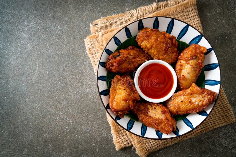 Crispy Fried Chicken with Fish Sauce Stock Image Image of delicious