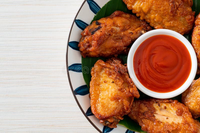 Crispy Fried Chicken with Fish Sauce Stock Photo Image of fried