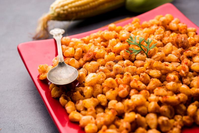 Crispy Fried Corn or Kernels or Pakora Stock Image - Image of meal ...