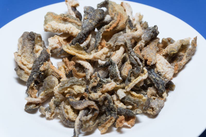 Crispy fried fish skin stock photo. Image of appetizer 35600172