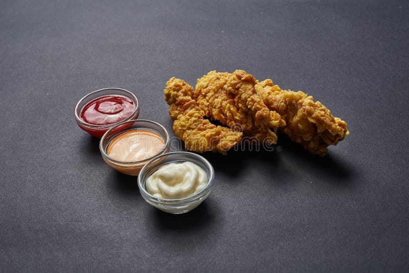 Crispy Kentucky Fried Chicken In Black Background Stock Photo - Image