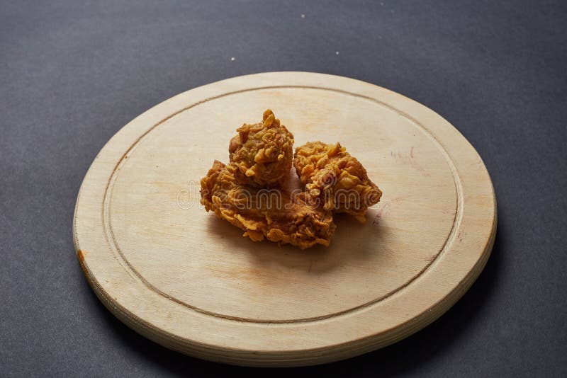 Crispy Kentucky Fried Chicken In Black Background Stock Photo - Image