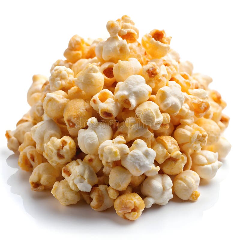 Crispy Popcorn isoliert auf weißem Hintergrund lizenzfreie abbildung