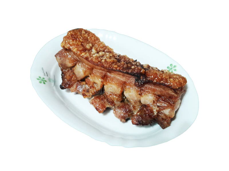 Crispy Pork Belly or Fried Pork Stock Photo Image of crackling, fish