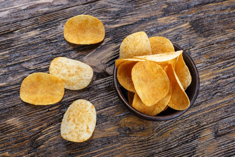 Crispy potato chips stock photo. Image of crispy, crunchy 142207534
