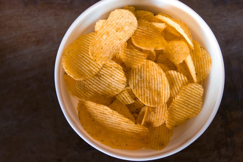 Crispy potato chips stock image. Image of healthy, cereal 229081741