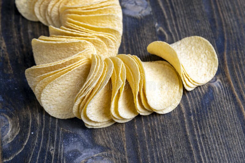 Crispy Potato Chips Fried with Spices Stock Photo Image of fried, salted 257045766