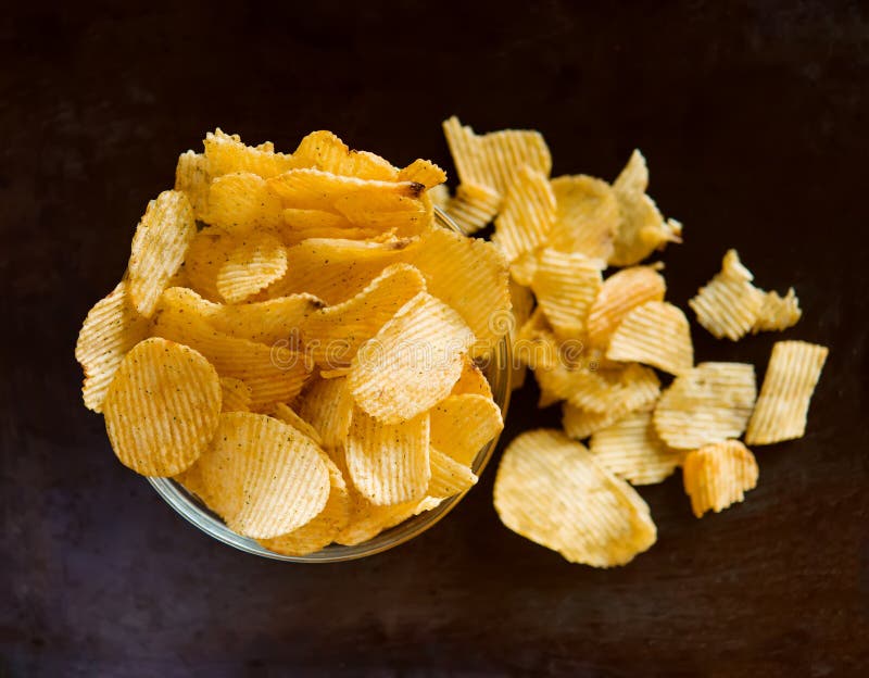 Crispy potato chips stock image. Image of cereal, healthy 229081717