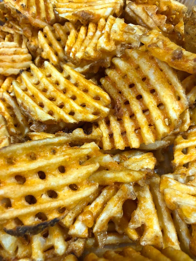 Crispy Potato Waffles Fries Stock Photo Image of fries, crunchy