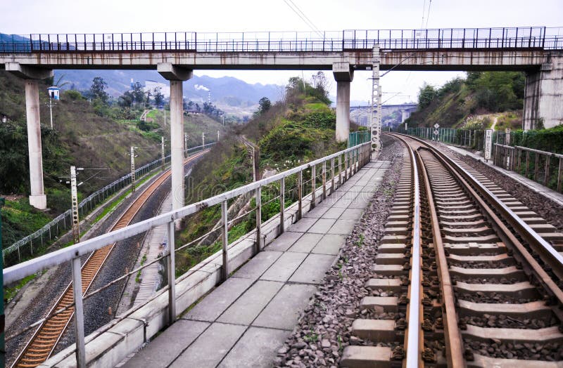 The crisscross Railway tracks