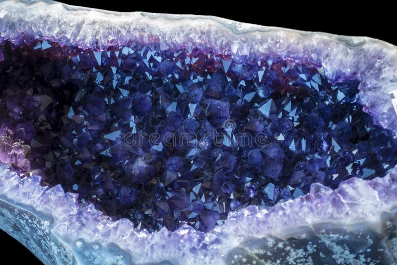 Cristais de ametista imagem de stock