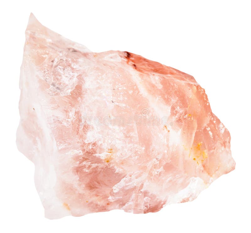 Cristal cru da pedra preciosa de quartzo cor-de-rosa isolada imagem de stock royalty free Cristal cru da pedra preciosa de quartzo cor-de-rosa isolada imagem de stock royalty free