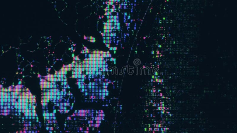 Cristal liquide brillant de cyber glitch numérique banque de vidéos