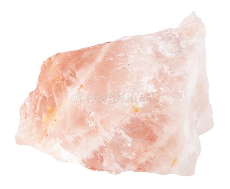 Cristal áspero da pedra preciosa de quartzo cor-de-rosa isolada imagens de stock royalty free Cristal áspero da pedra preciosa de quartzo cor-de-rosa isolada imagens de stock royalty free