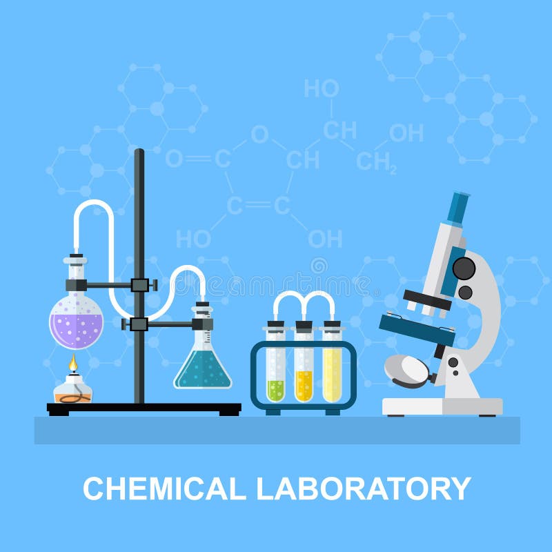 Cristalería química, laboratorio