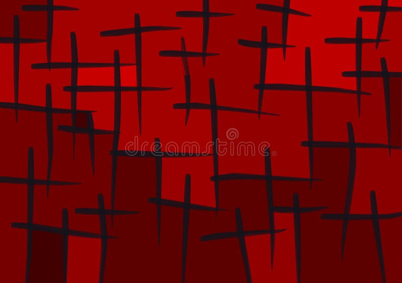 Illustration of abstract crosses with deep red colors, Religion Christianity. Illustration of abstract crosses with deep red colors, Religion Christianity