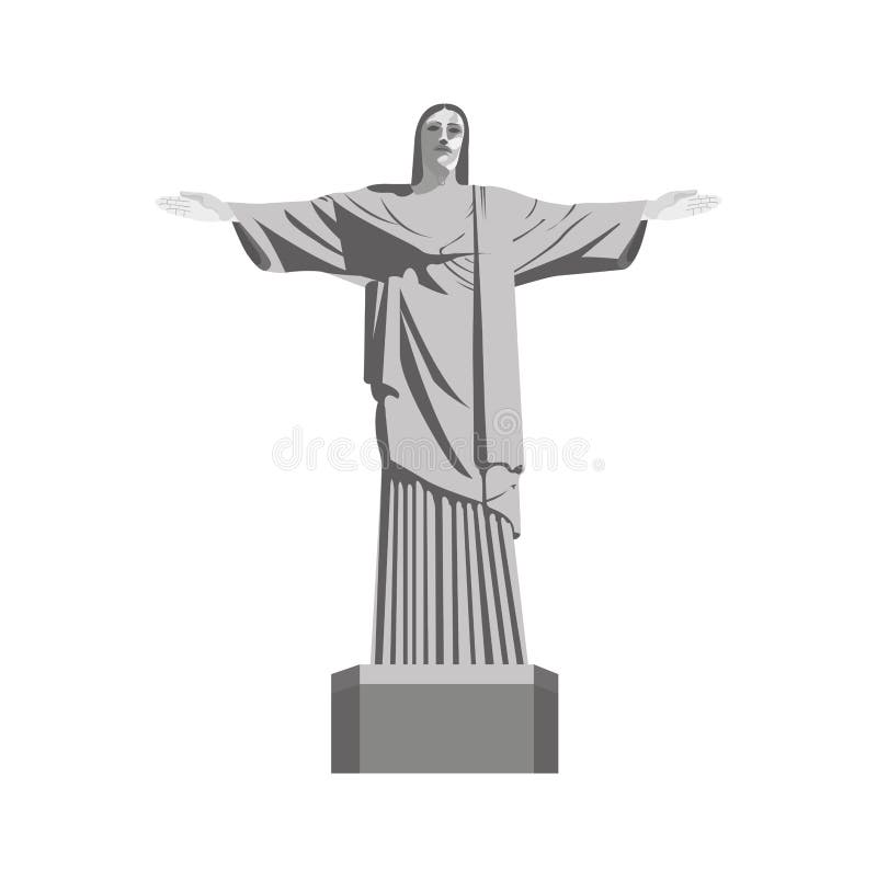 Cristo dell'icona del punto di riferimento di corcovado royalty illustrazione gratis Cristo dell'icona del punto di riferimento di corcovado royalty illustrazione gratis