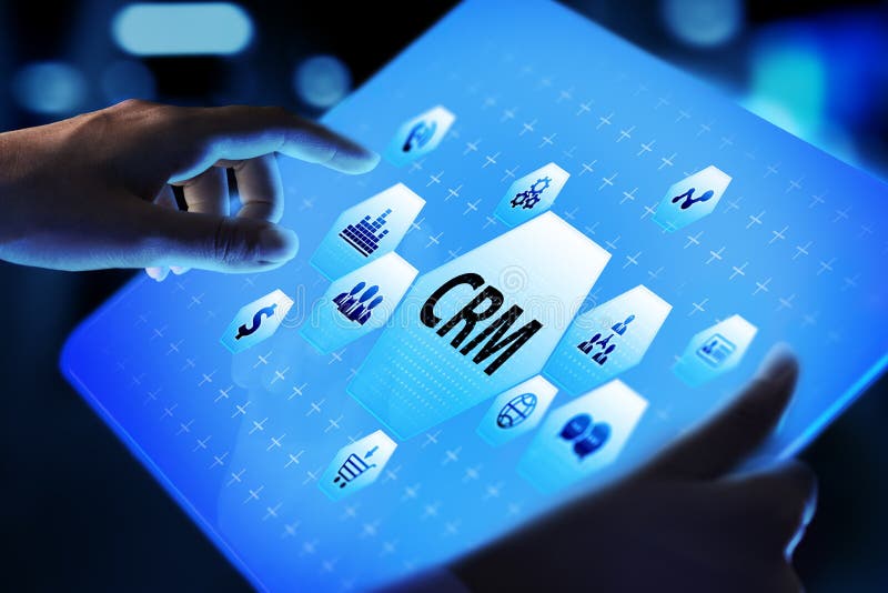 CRM - Customer relationship management automation system software. Business and technology concept. royalty free stock photography