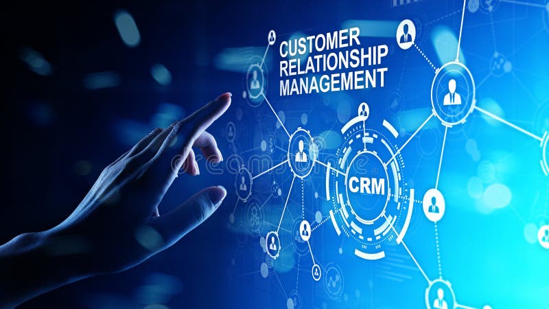 CRM - Customer relationship management automation system software. Business and technology concept. royalty free stock images